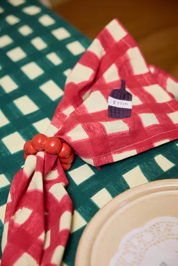Porto Serviettenring 4‑er Pack - Rot - Byon