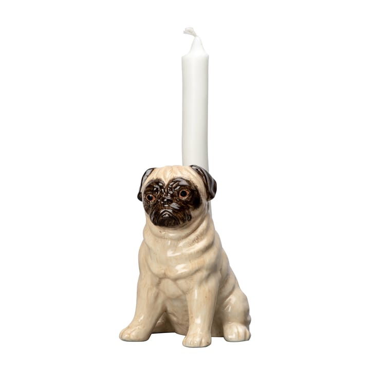 Pug Kerzenhalter 14,5cm, Beige-brown Byon