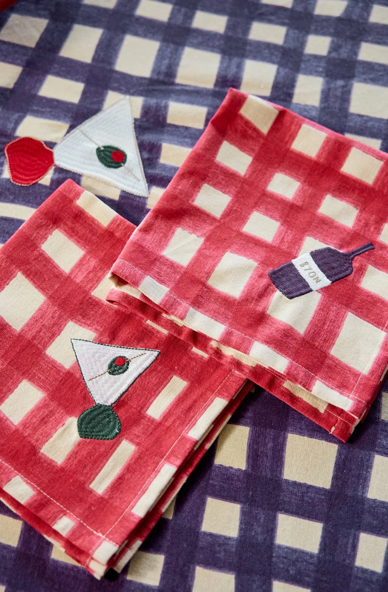 Sera Servietten 2er-Pack, Rot, 45x45 cm Byon