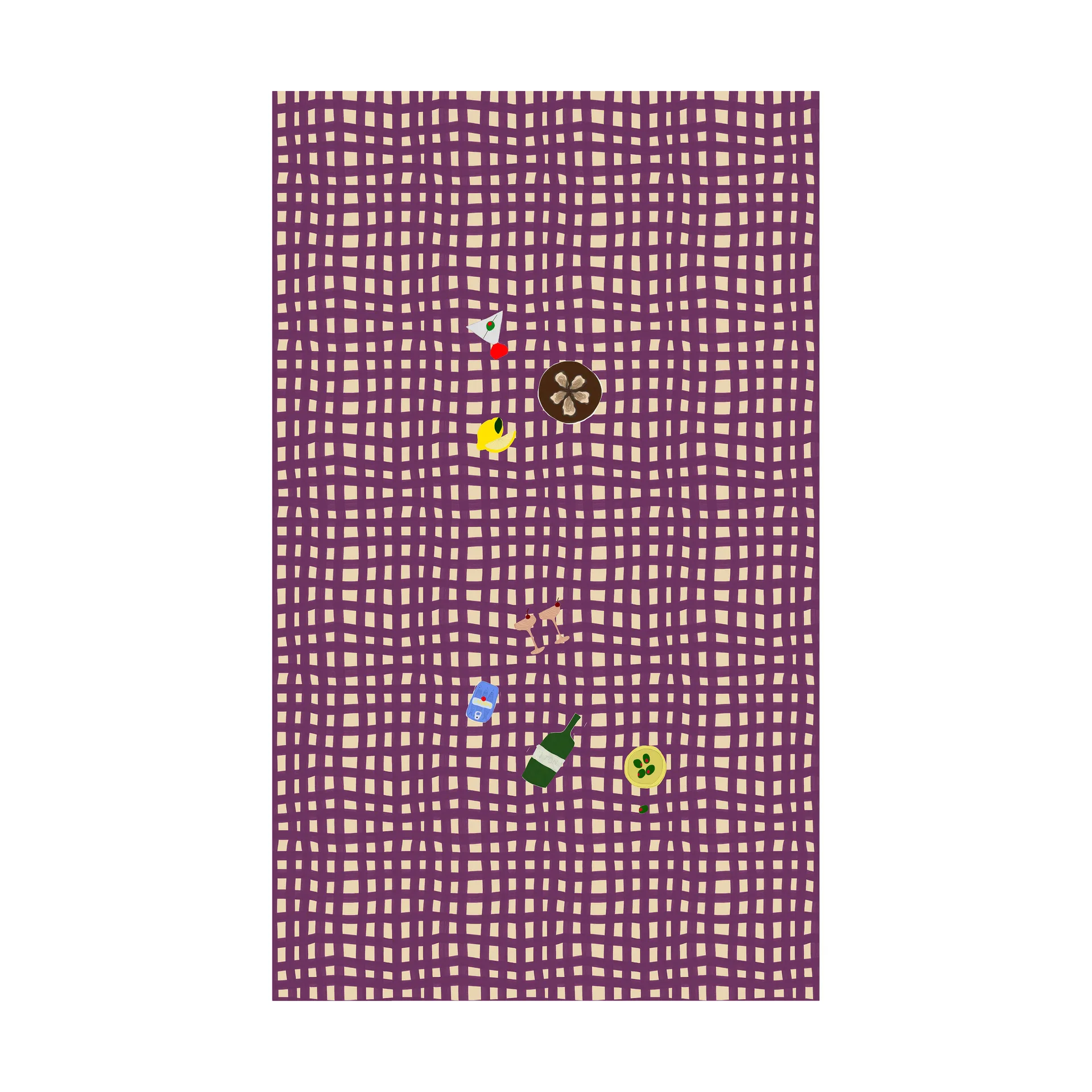 Sera Tischdecke, Pflaume (Lila), 150x280 cm Byon