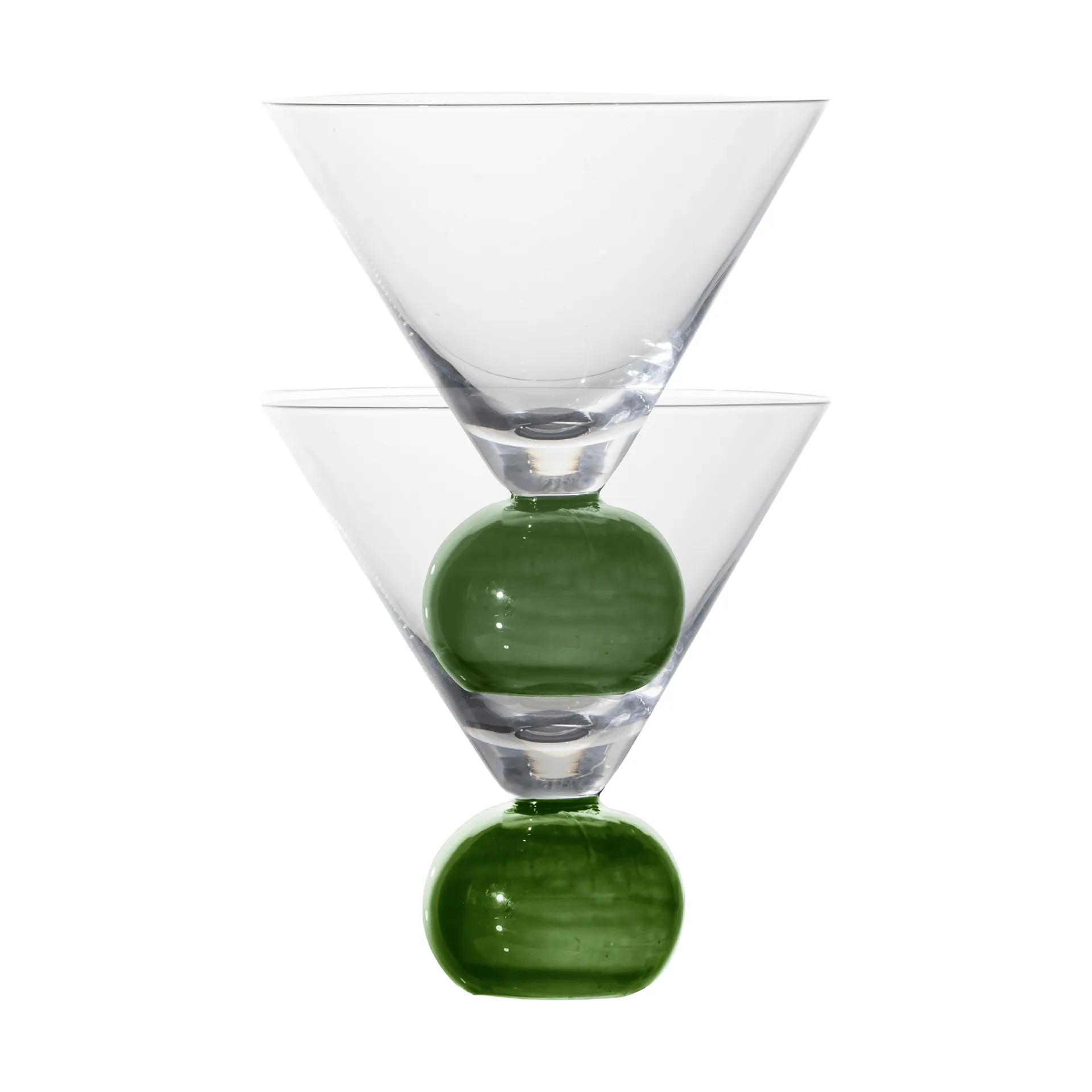 Spice Glas 24 cl 2er Pack, Klar-Dunkelgrün Byon