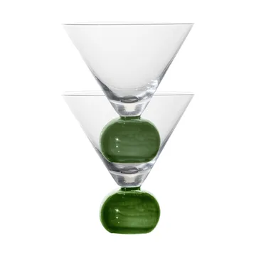 Spice Glas 24 cl 2er Pack - Klar-Dunkelgrün - Byon