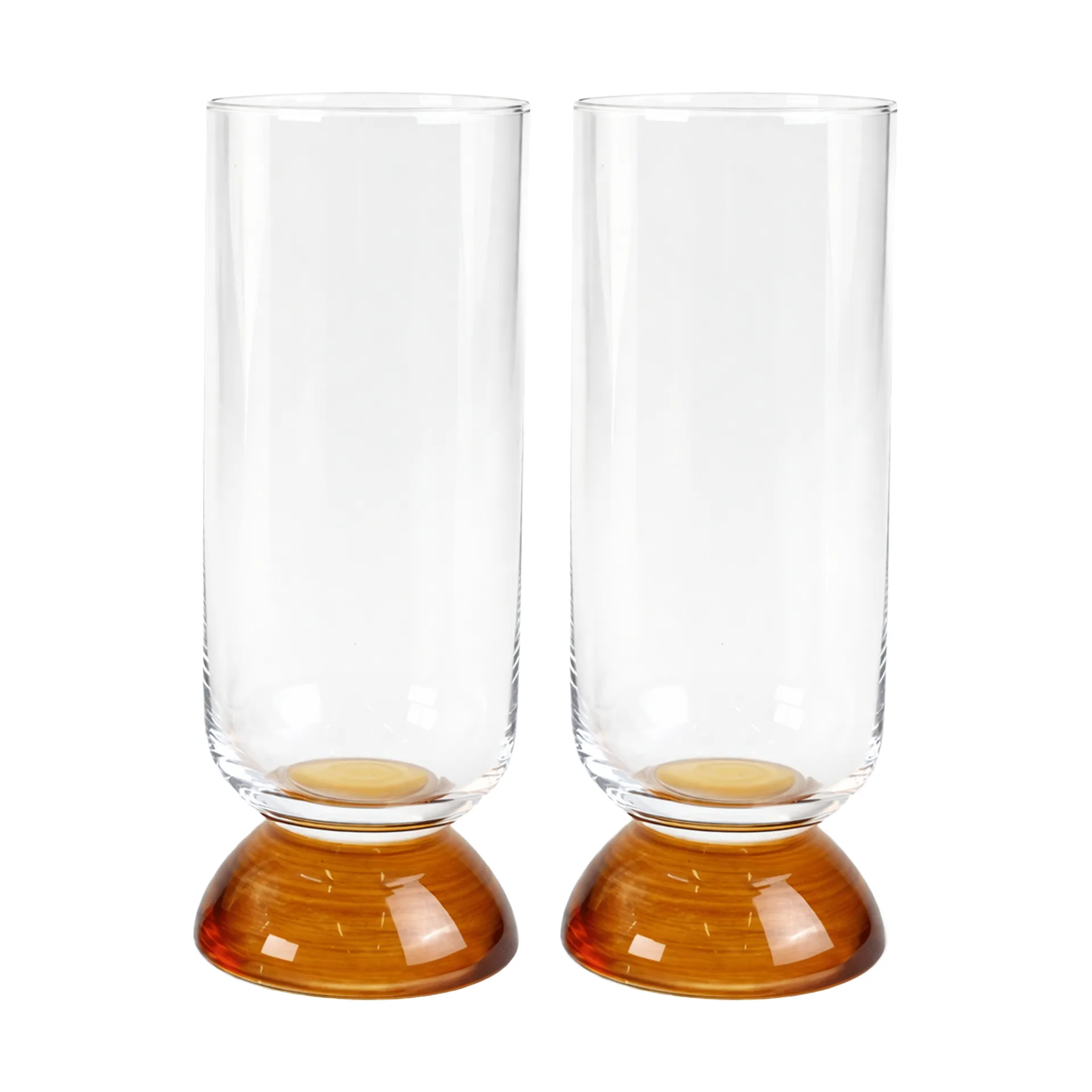 Spice hohes Trinkglas 38 cl 2er-Pack, Klar-Amber Byon