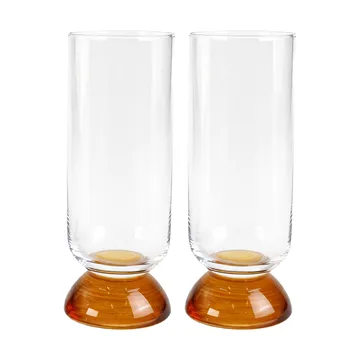 Spice hohes Trinkglas 38 cl 2er-Pack - Klar-Amber - Byon