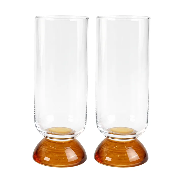 Spice hohes Trinkglas 38 cl 2er-Pack - Klar-Amber - Byon