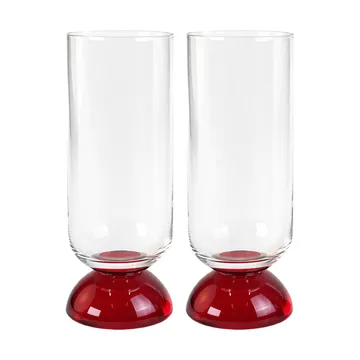 Spice hohes Trinkglas 38 cl 2er-Pack - Klar-Rot - Byon