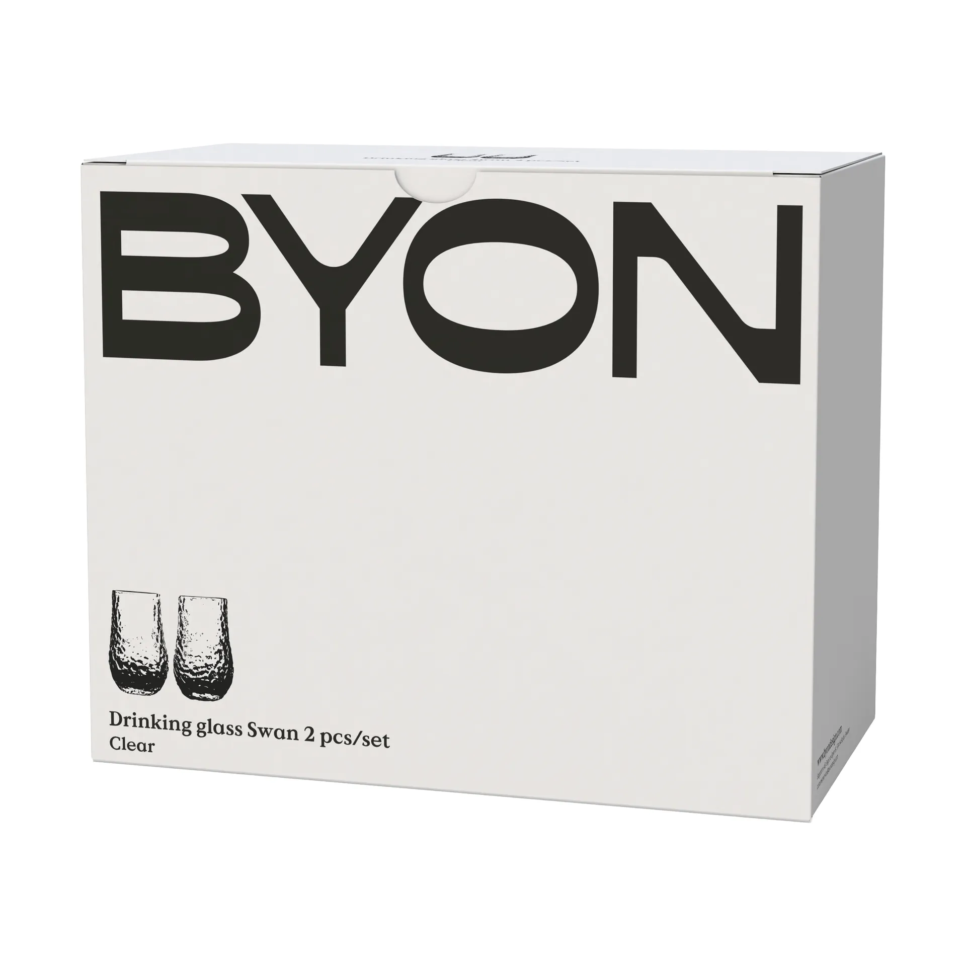 Swan Trinkglas 2er-Pack, Klar Byon