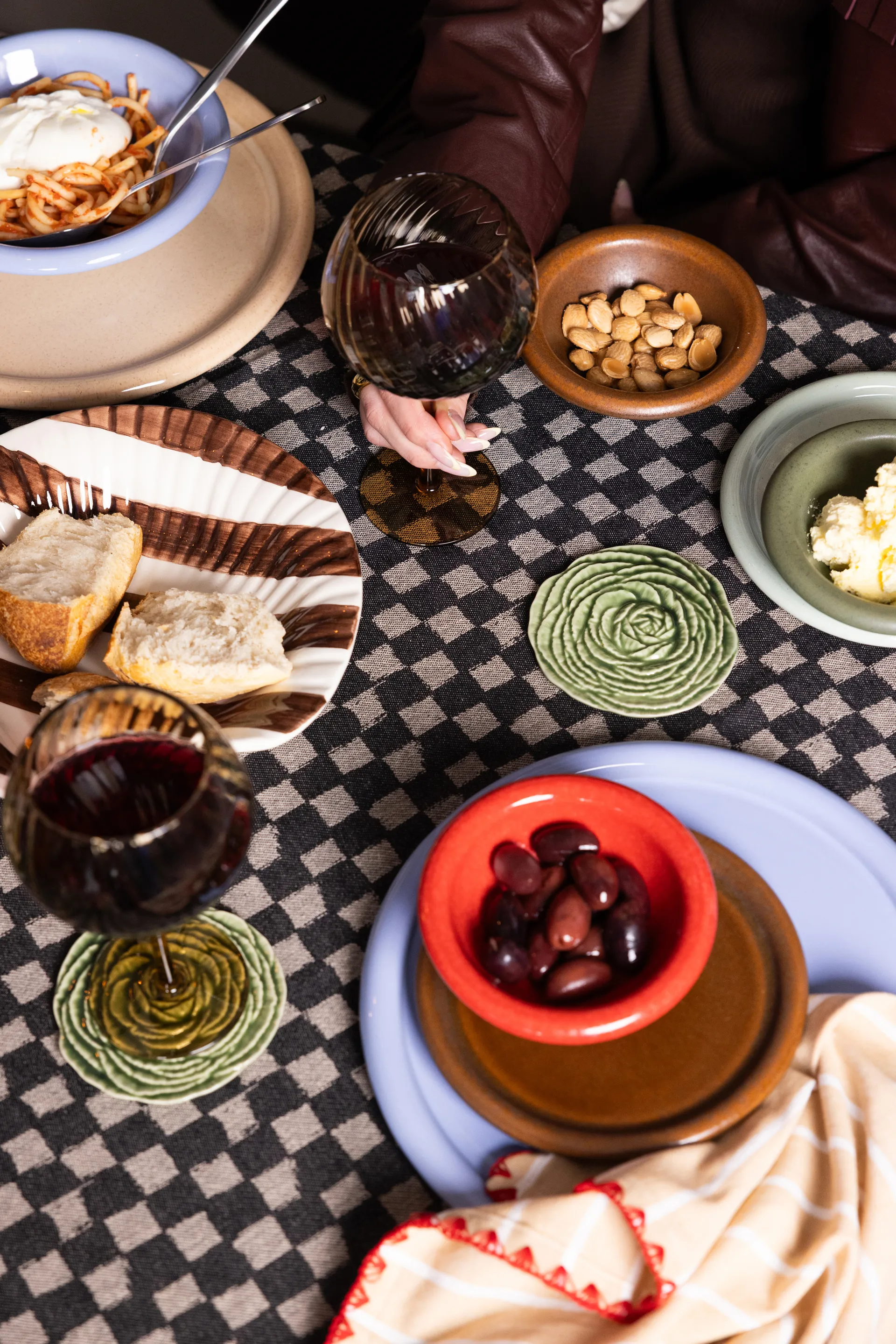 Veggie Glasuntersetzer Ø10 cm 2er-Pack, Grün Byon