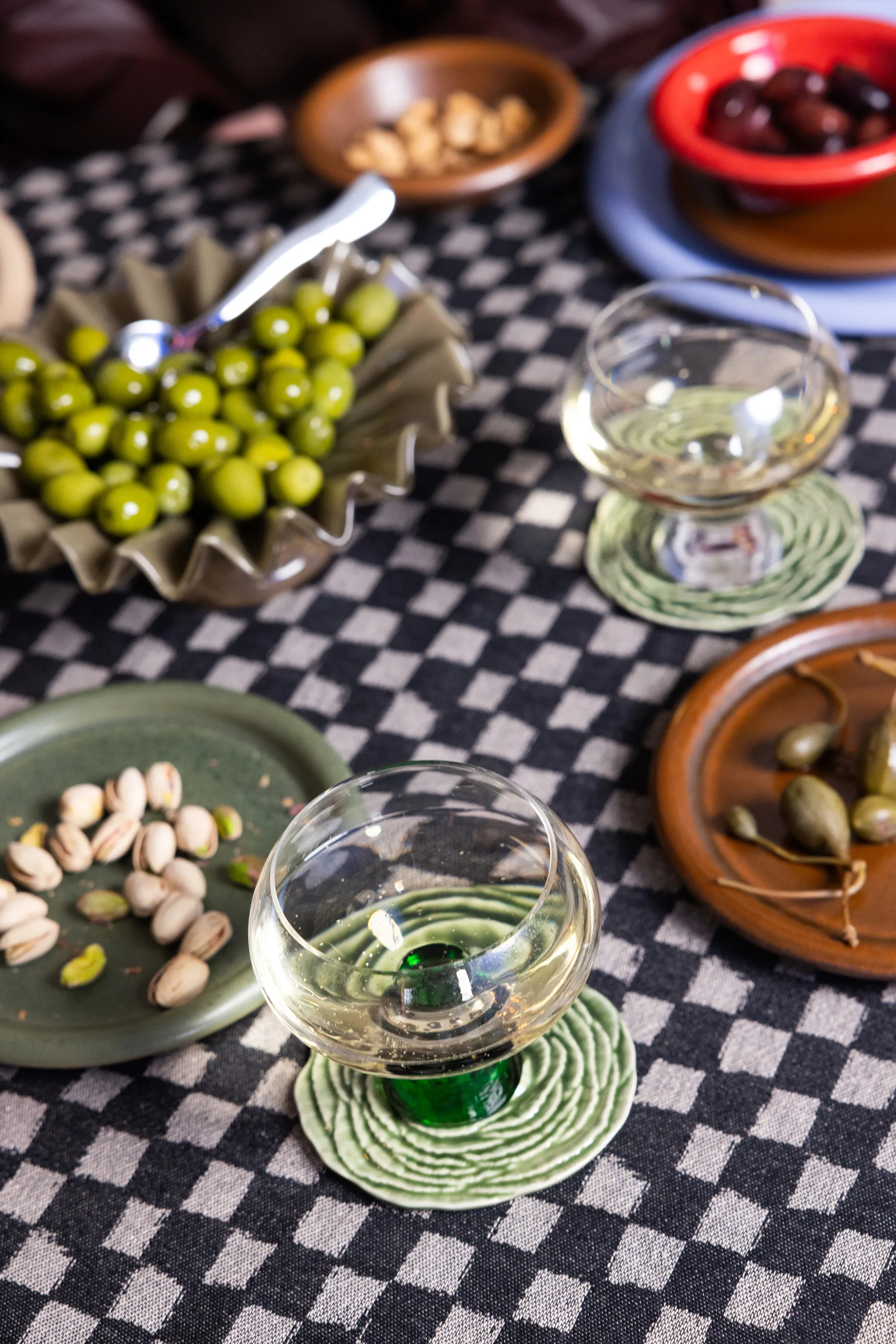 Veggie Glasuntersetzer Ø10 cm 2er-Pack, Grün Byon