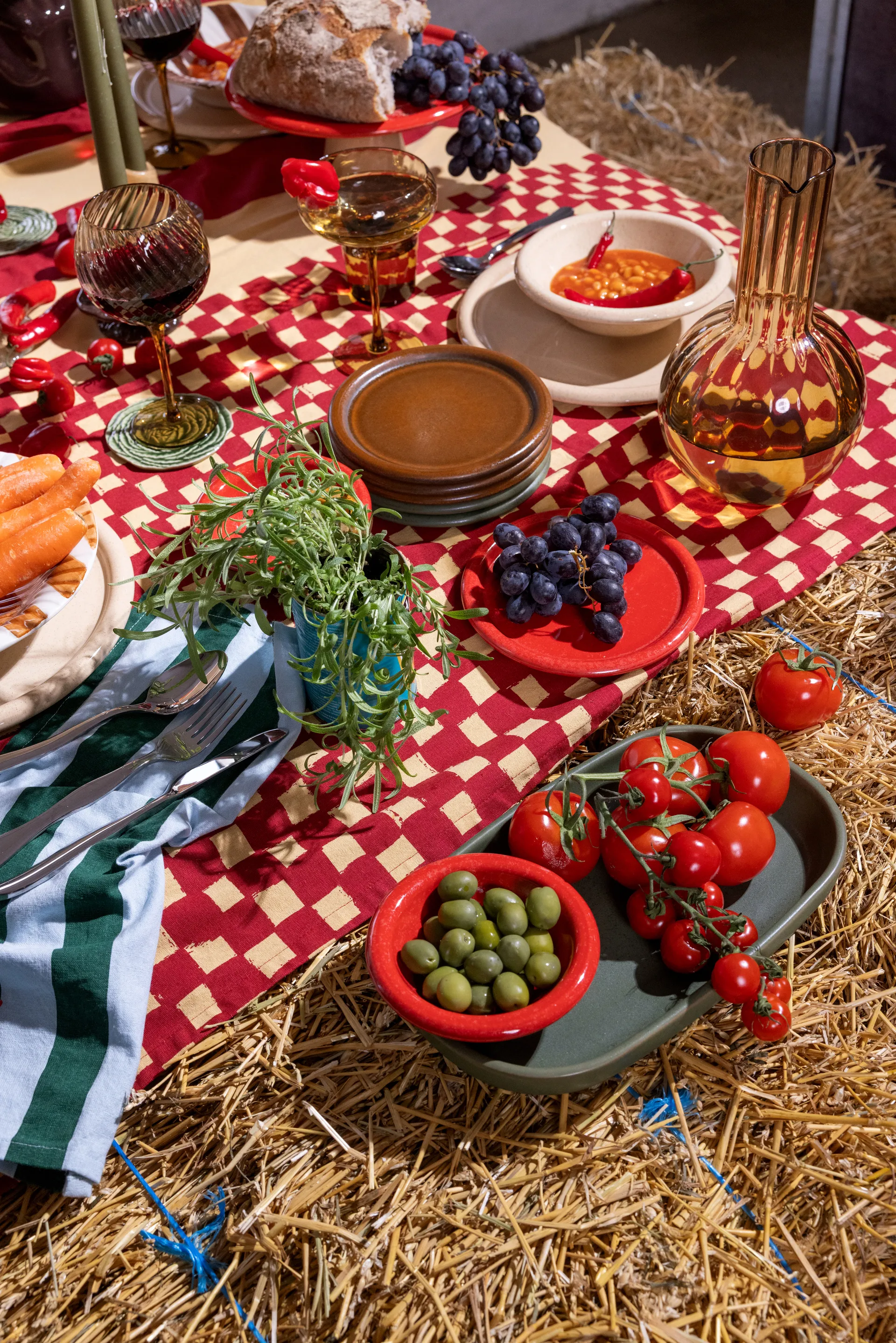 Veggie Glasuntersetzer Ø10 cm 2er-Pack, Grün Byon