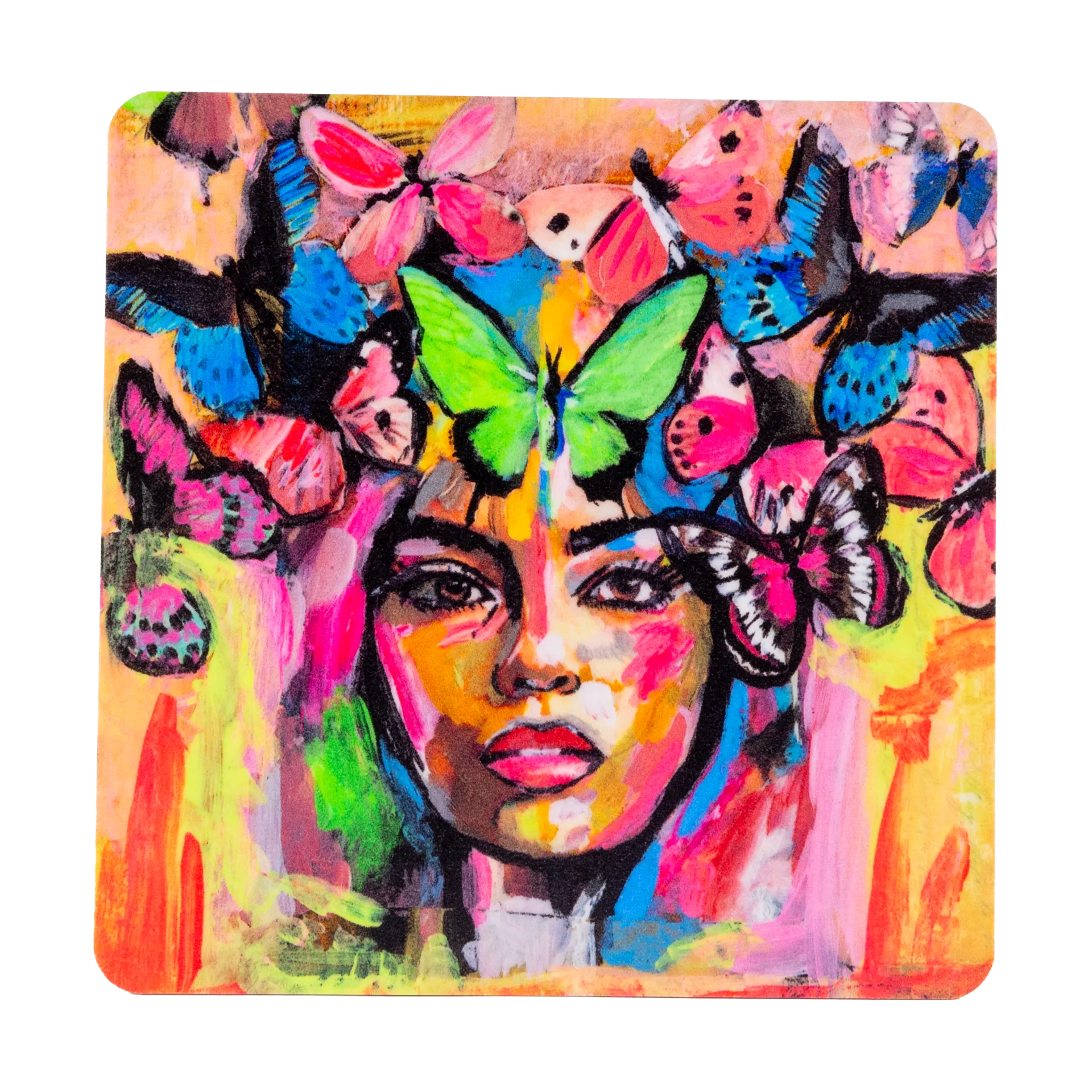 Coming back to life Glasuntersetzer 9x9 cm, Multi Carolina Gynning