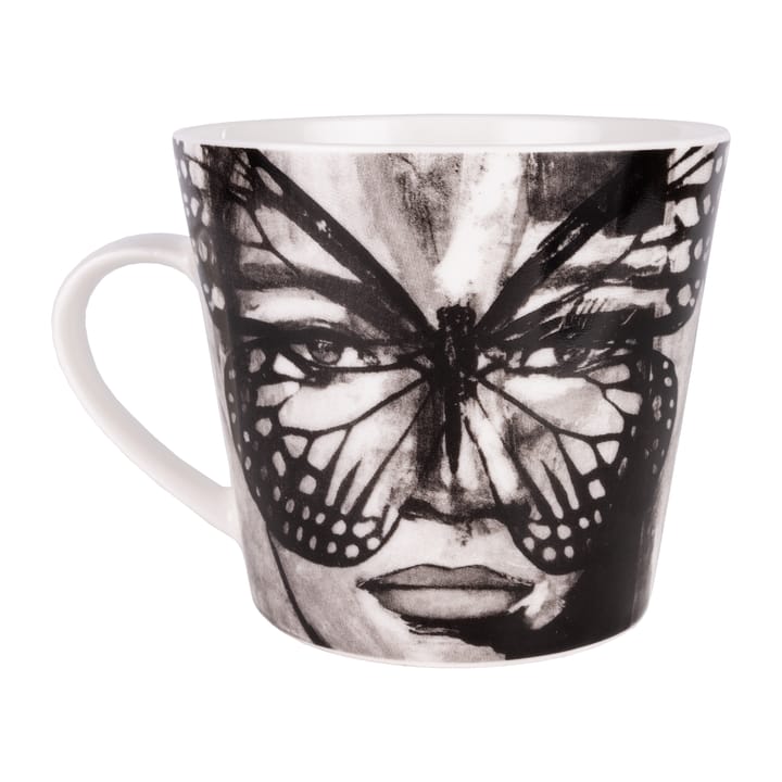 Golden Butterfly Tasse 40 cl - Black-white - Carolina Gynning