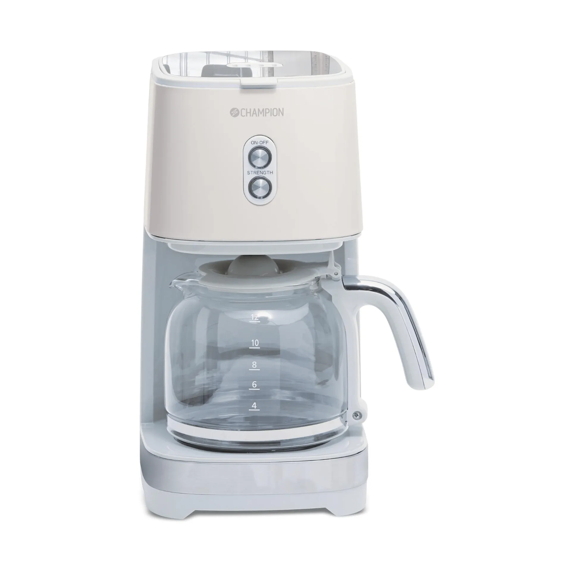Champion Creme White Kaffeemaschine, Beige, 12 Kupfer Champion