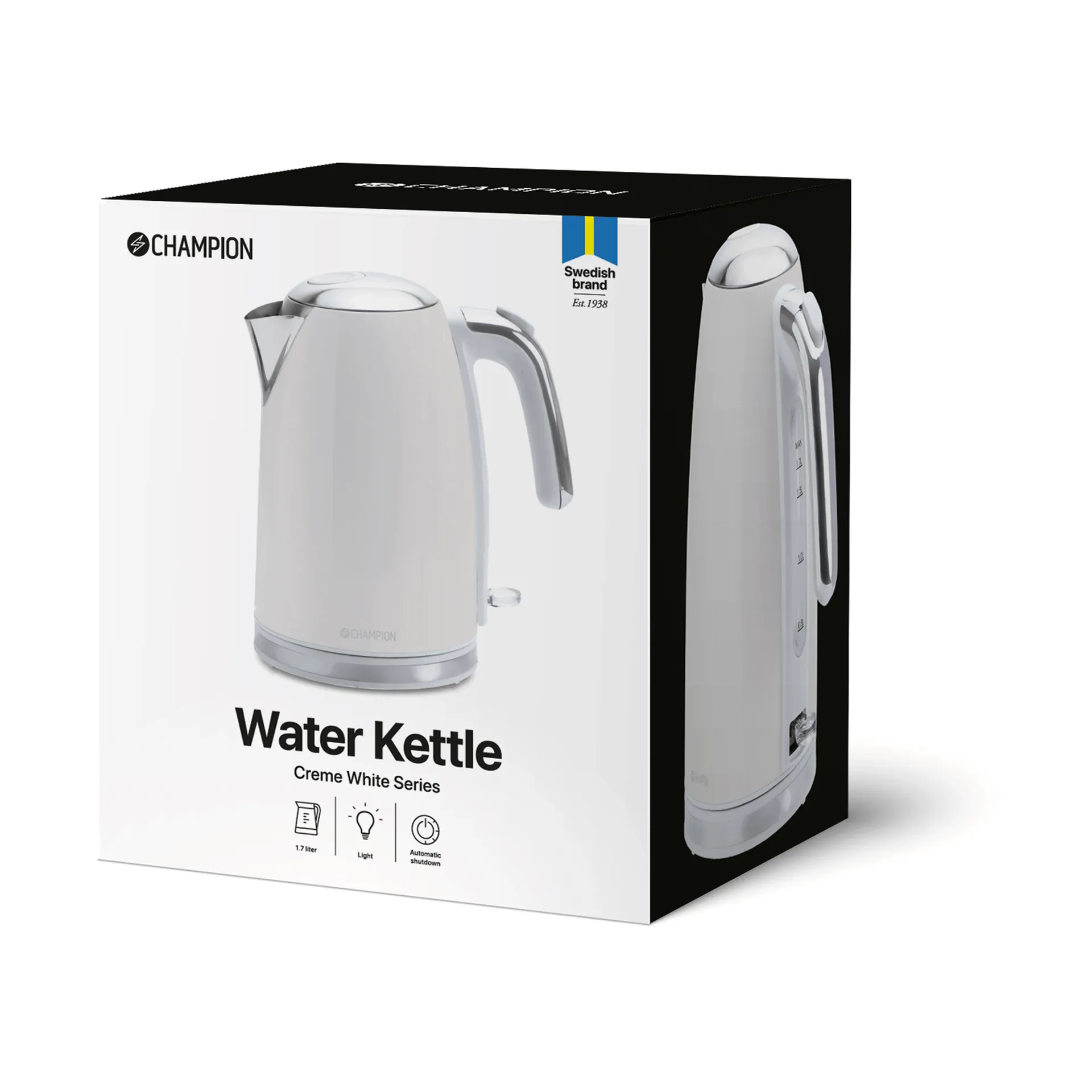 Champion Creme White Wasserkocher, Beige, 1,7 l Champion