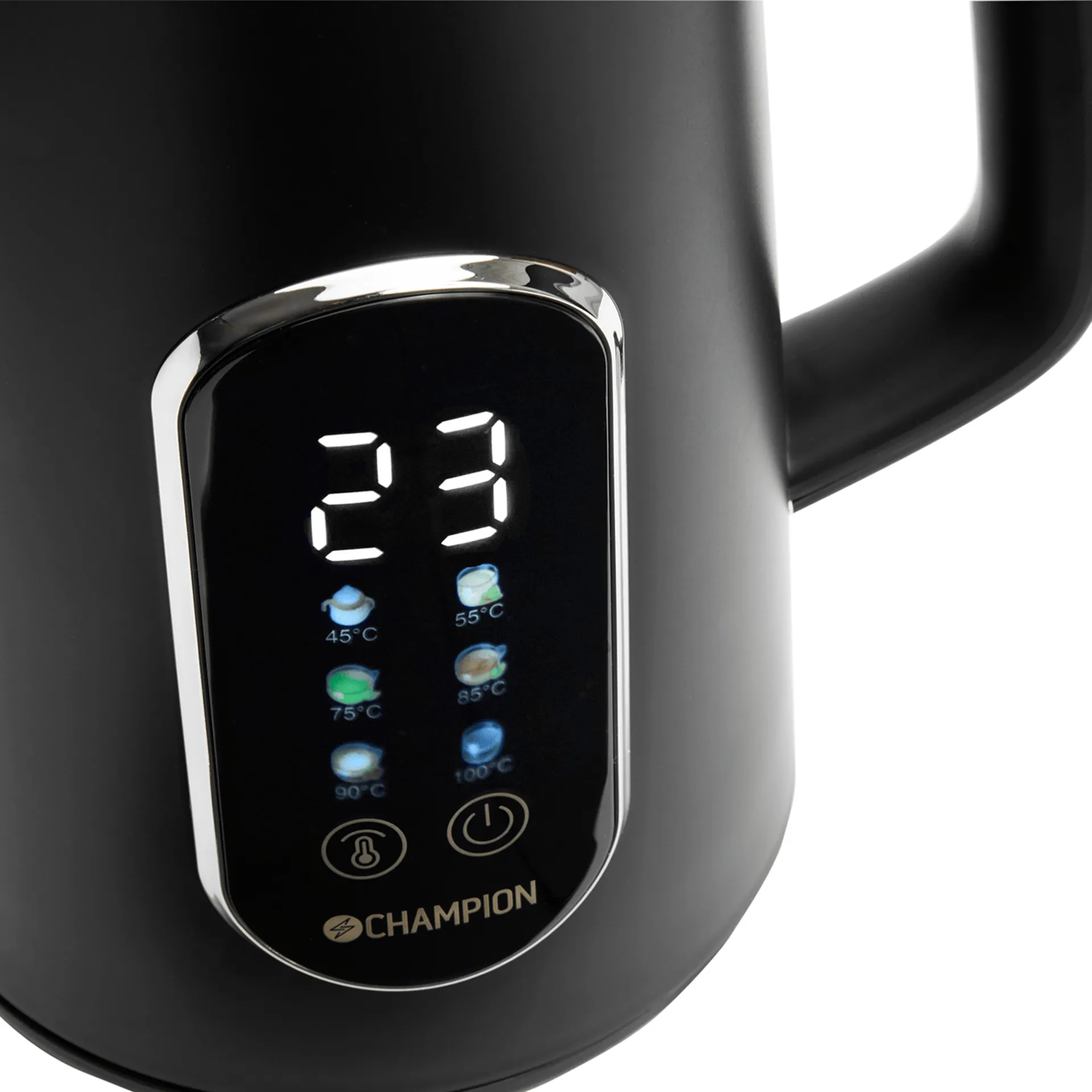 Champion Digital Temp Wasserkocher, Matt Schwarz, 1,7 l Champion
