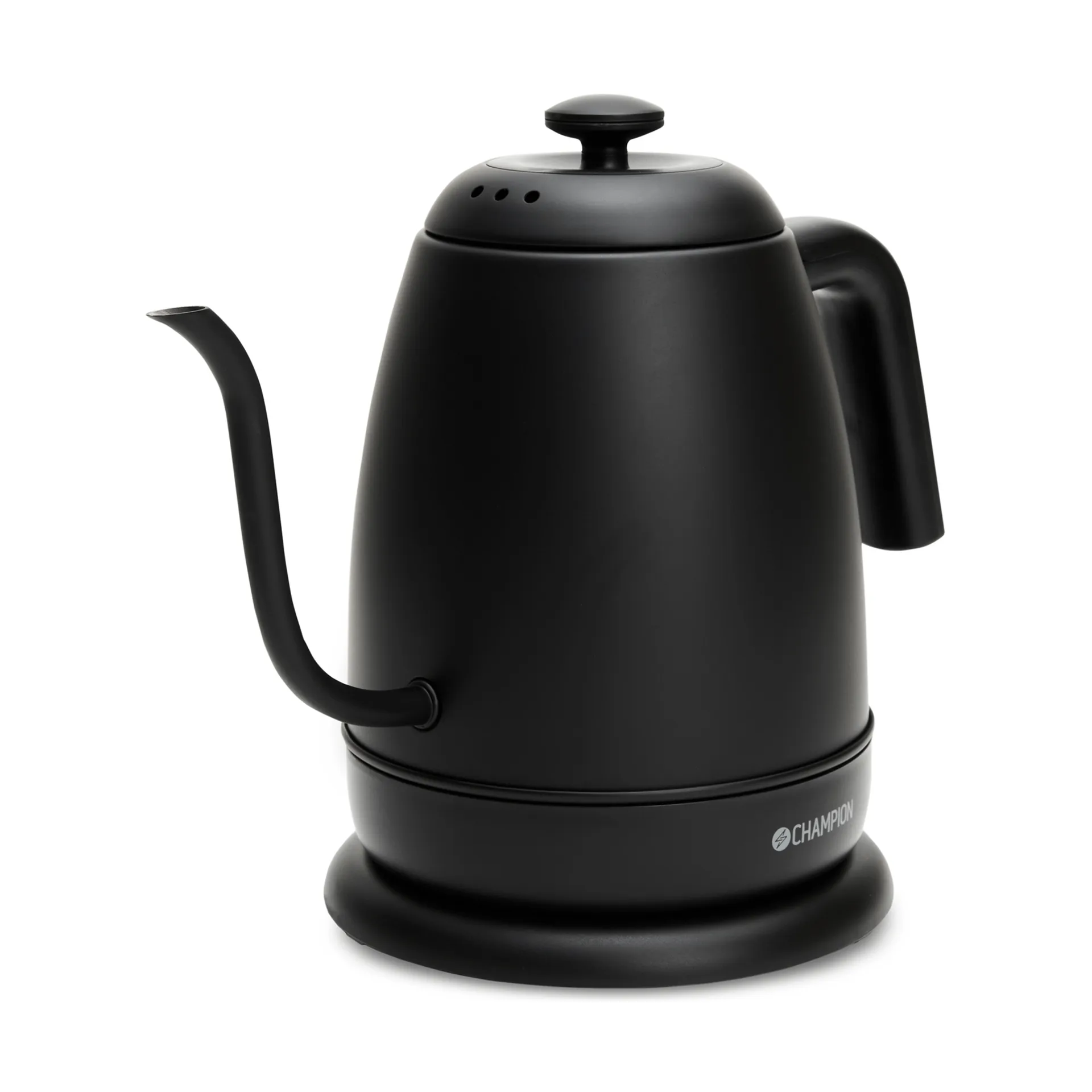 Champion Pour Over Elegante Wasserkocher, Matt-Schwarz, 1 l Champion
