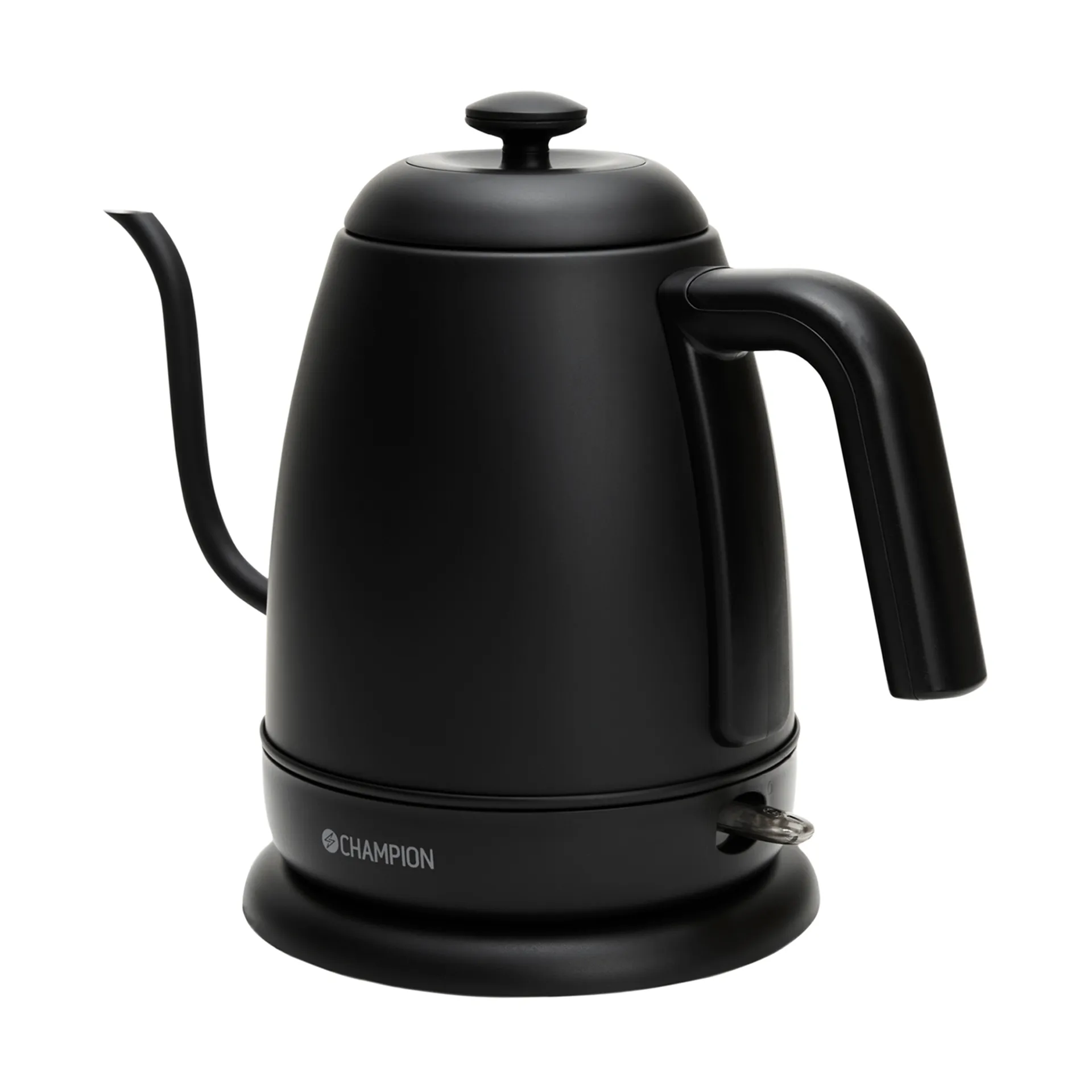 Champion Pour Over Elegante Wasserkocher, Matt-Schwarz, 1 l Champion