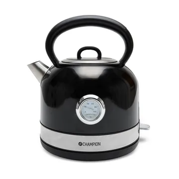 Champion Retro Wasserkocher - Schwarz, 1,7 l - Champion