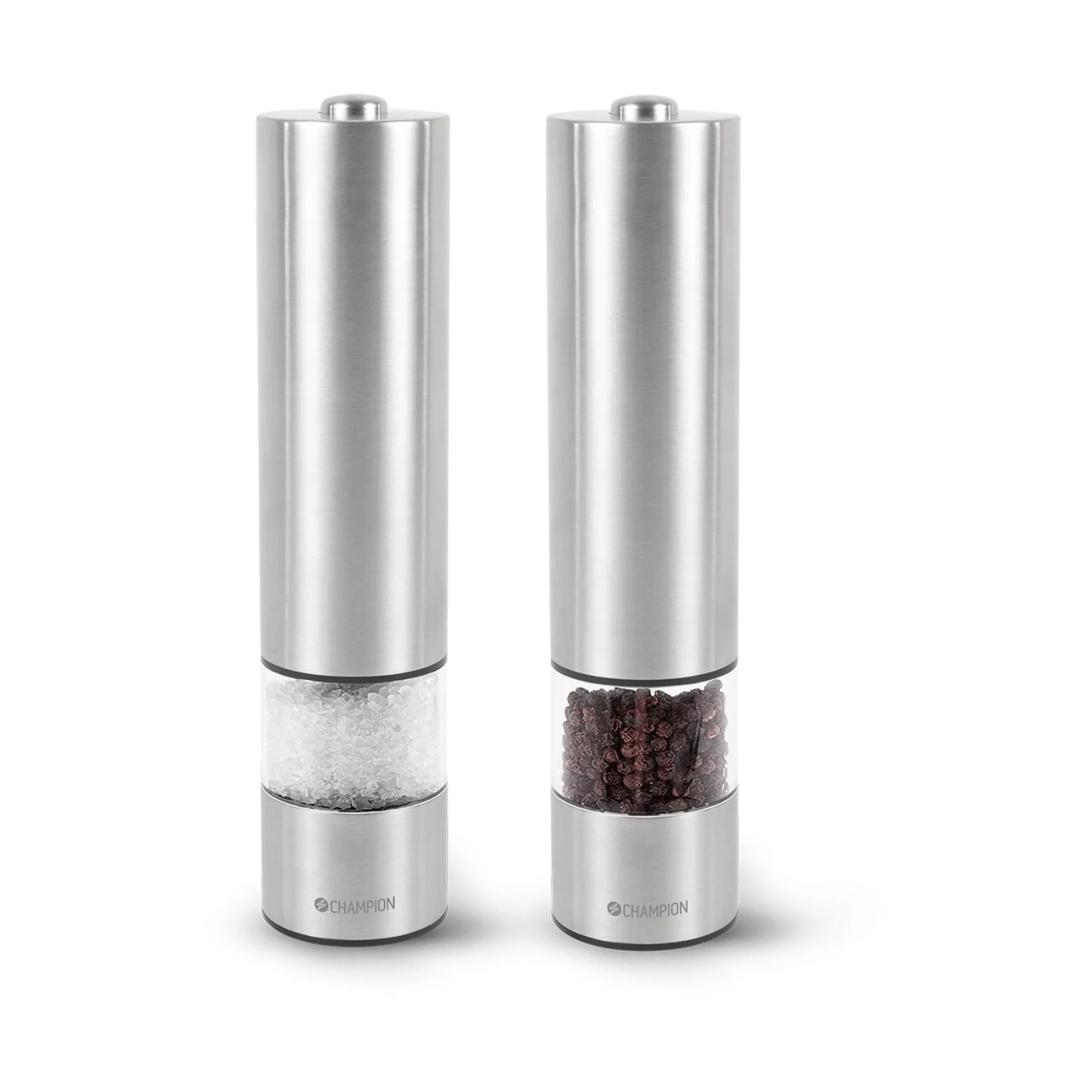 Champion SPK100 Salz- und Pfeffermühlen-Set, Edelstahl Champion