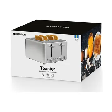 Champion Toaster 4 Scheiben - Edelstahl - Champion