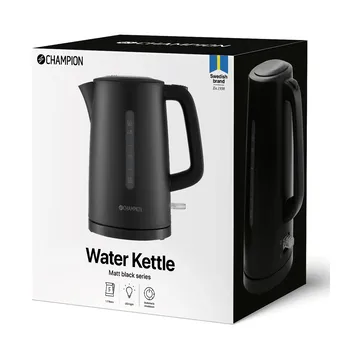 Champion Wasserkocher - Matt Schwarz, 1,7 l - Champion