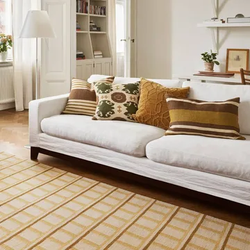 Aria Kissenbezug - Taupe-Masala Yellow, 50x50 cm - Chhatwal & Jonsson