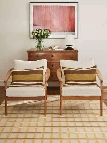 Mysore Wollteppich - Off White-Masala Yellow-Yellow, 180x270 cm - Chhatwal & Jonsson