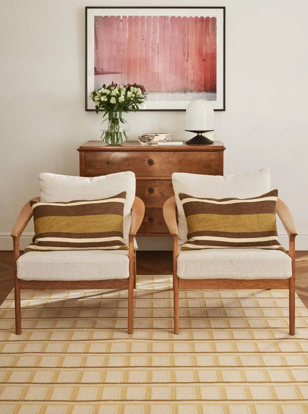 Vera Kissenbezug, Masala Yellow-Taupe, 40x60 cm Chhatwal & Jonsson