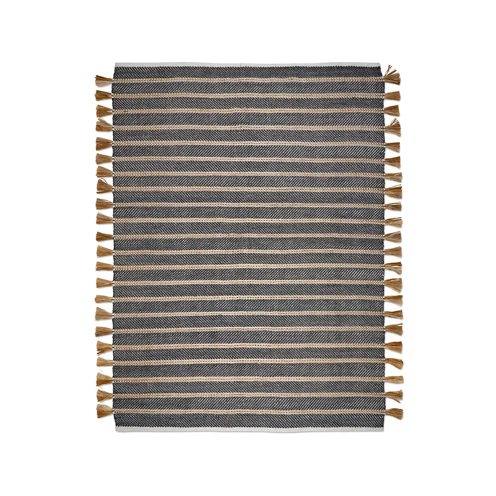 Cundin Teppich, Schwarz/Jute, 170 x 230cm Classic Collection