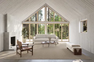 Fjellmyr Teppich mit Kettelung - Naturbeige, 200x200 cm - Classic Collection