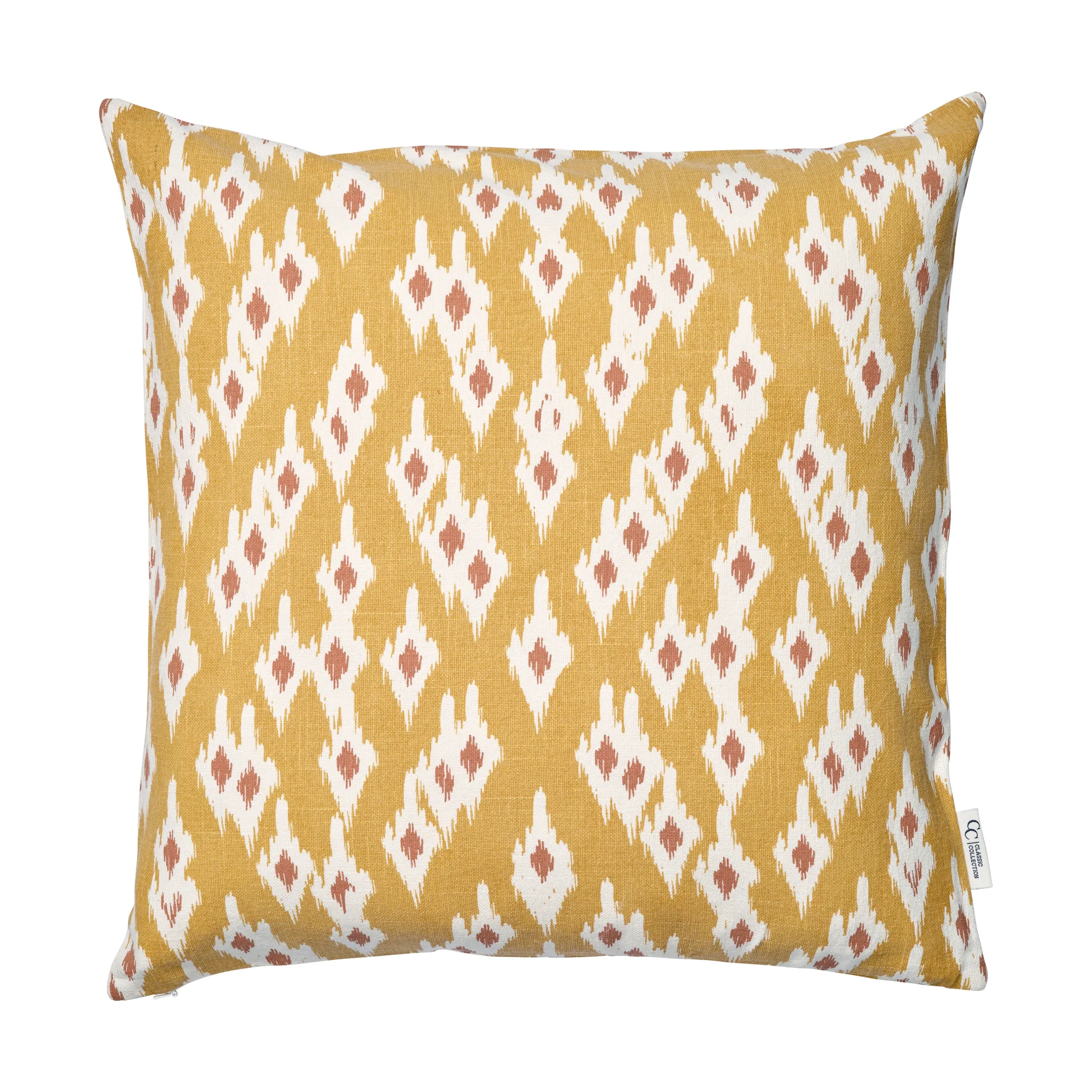 Ikat Diamond Kissenbezug 50x50 cm, Yellow Classic Collection