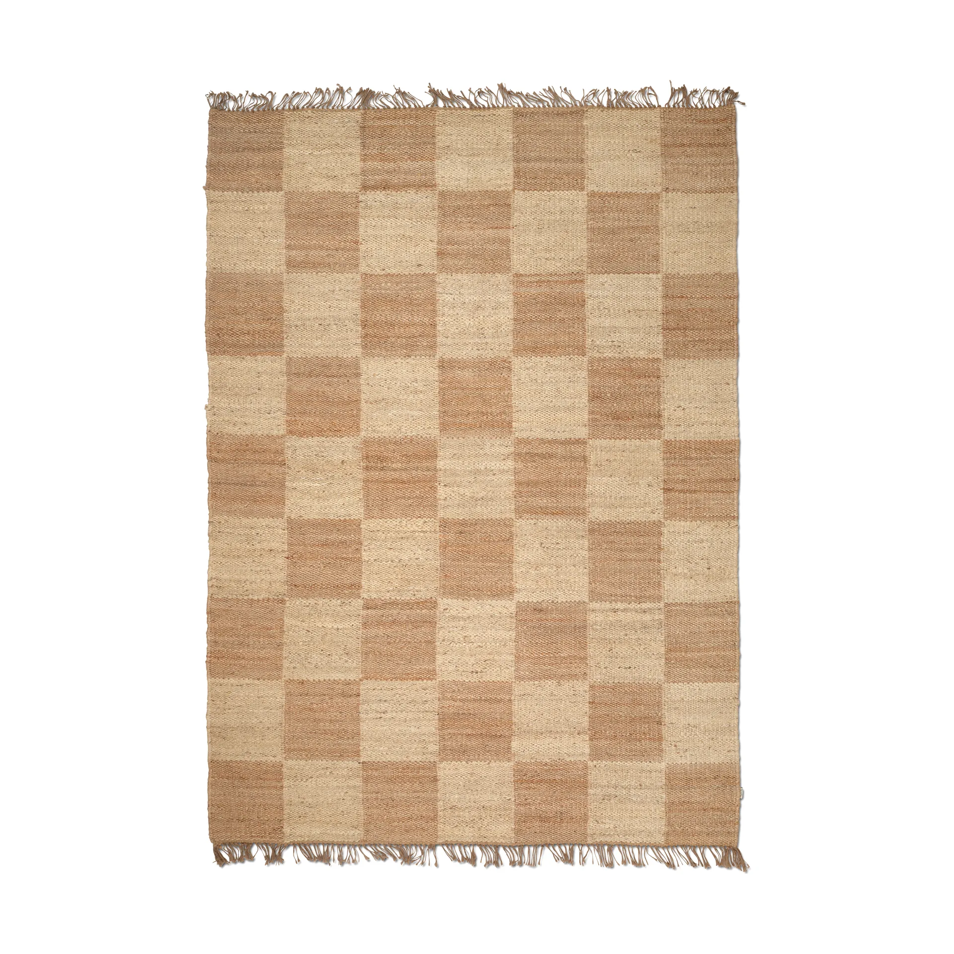 Jute Squares Teppich, Natural, 200x300 cm Classic Collection