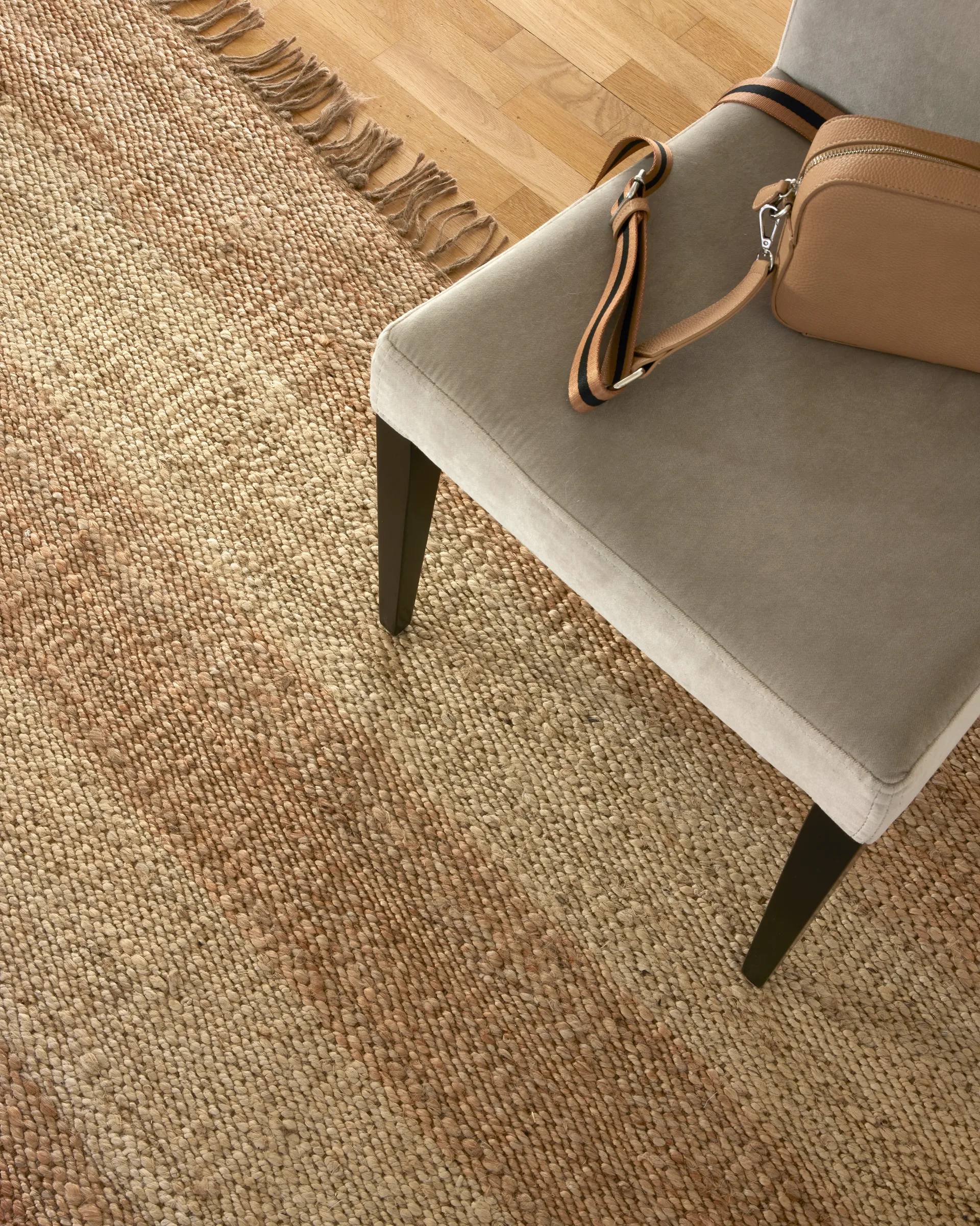 Jute Stripes Teppich, Natural Jute, 170x230 cm Classic Collection