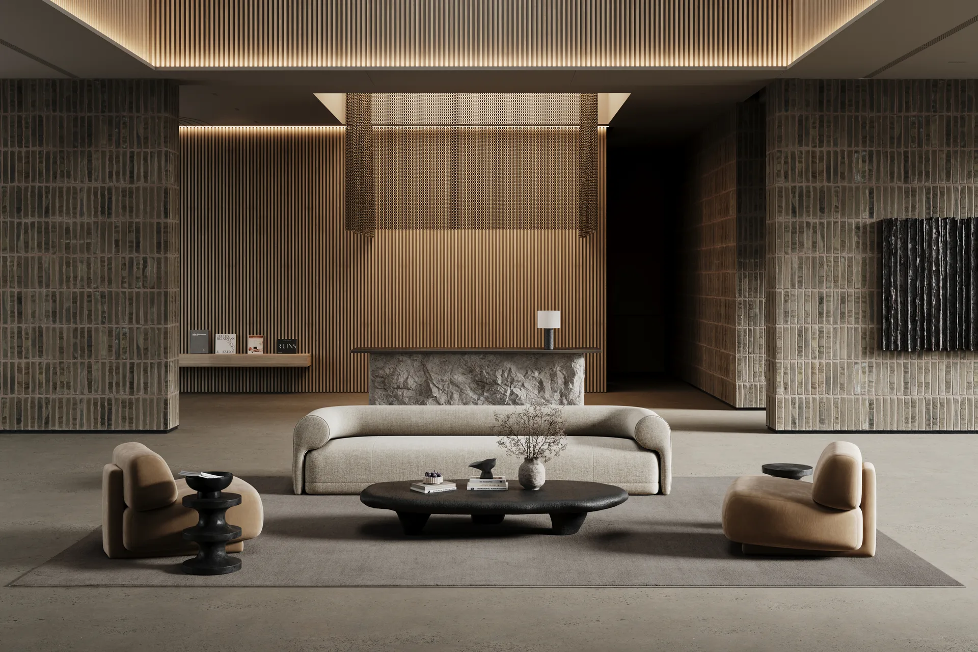 Lobby Teppich mit Kettelung, Grau, 400x600 cm Classic Collection