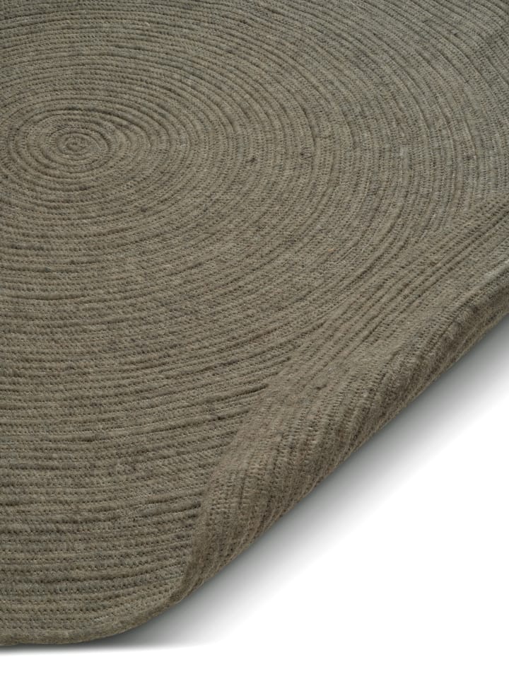 Merino Wollteppich rund Ø240 cm, Dark green Classic Collection