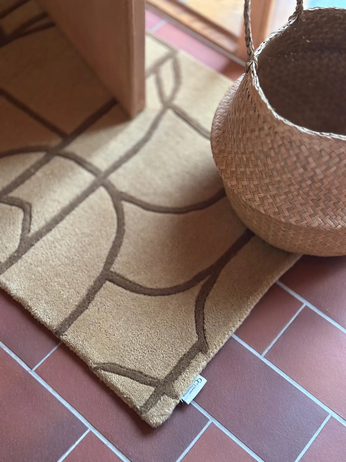 Modern Abstract Fußmatte 60x90 cm, Mustard Classic Collection