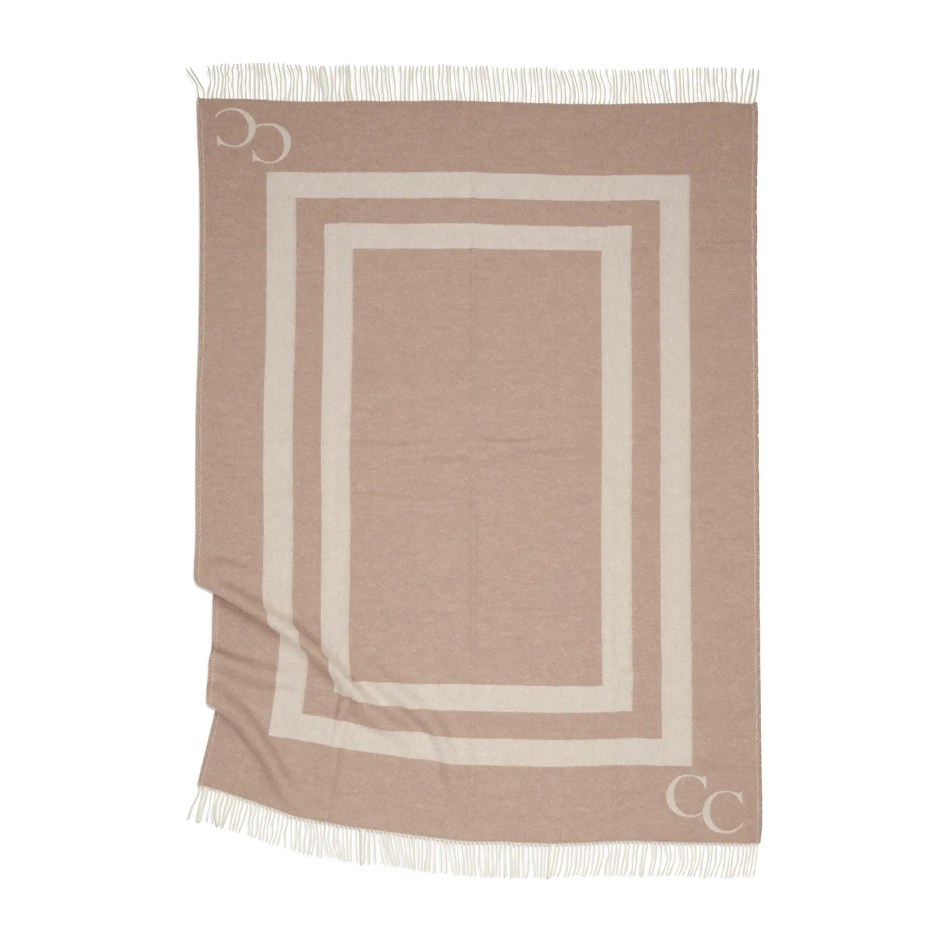 Monogram Wolldecke 130 x 200cm, Beige Classic Collection