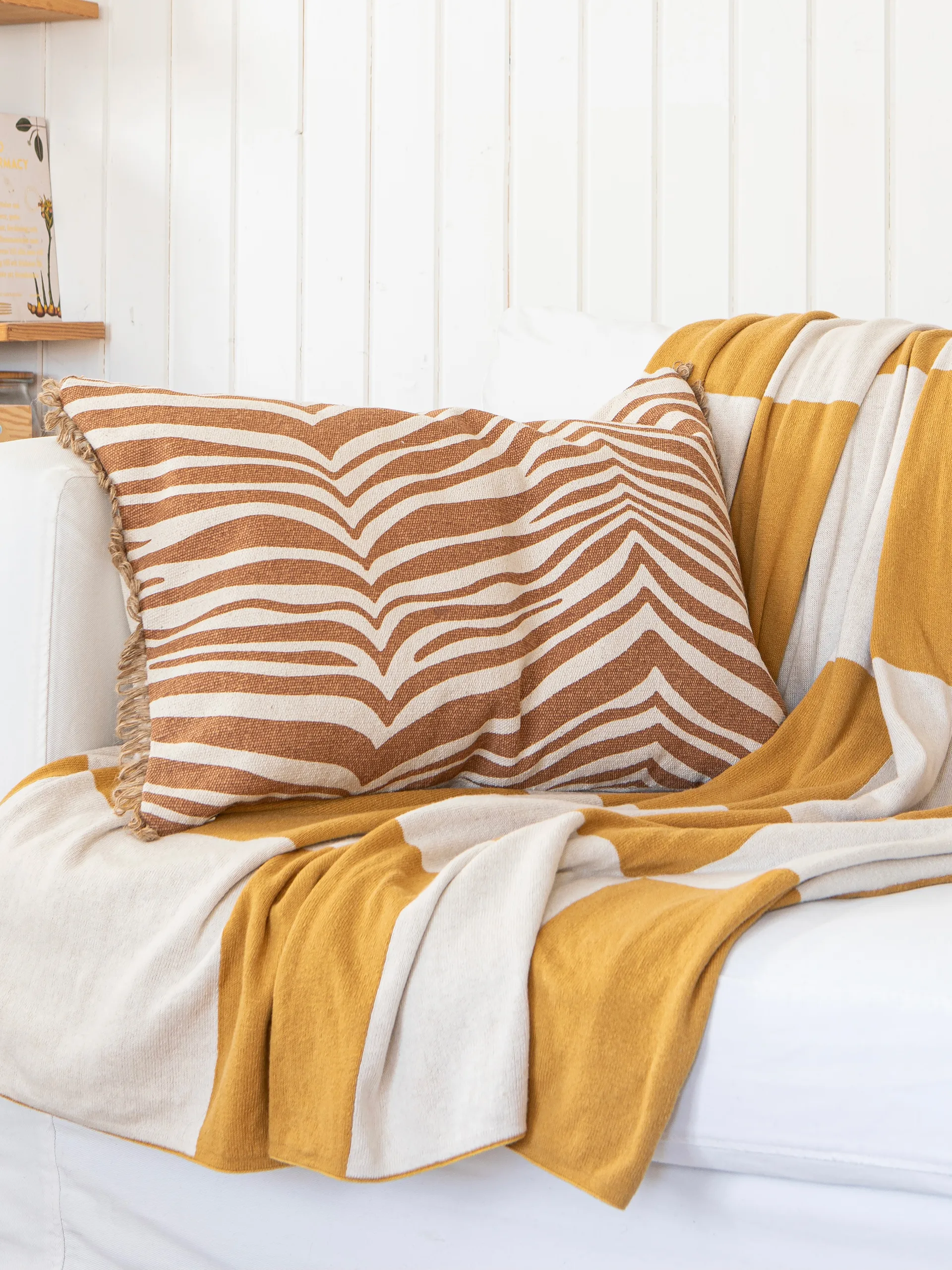 Quadratische Decke 130x170 cm, Gelb Classic Collection