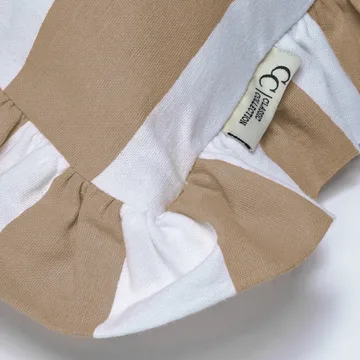 Ruffle Stripes Kissenbezug 50x50 cm - Beige - Classic Collection