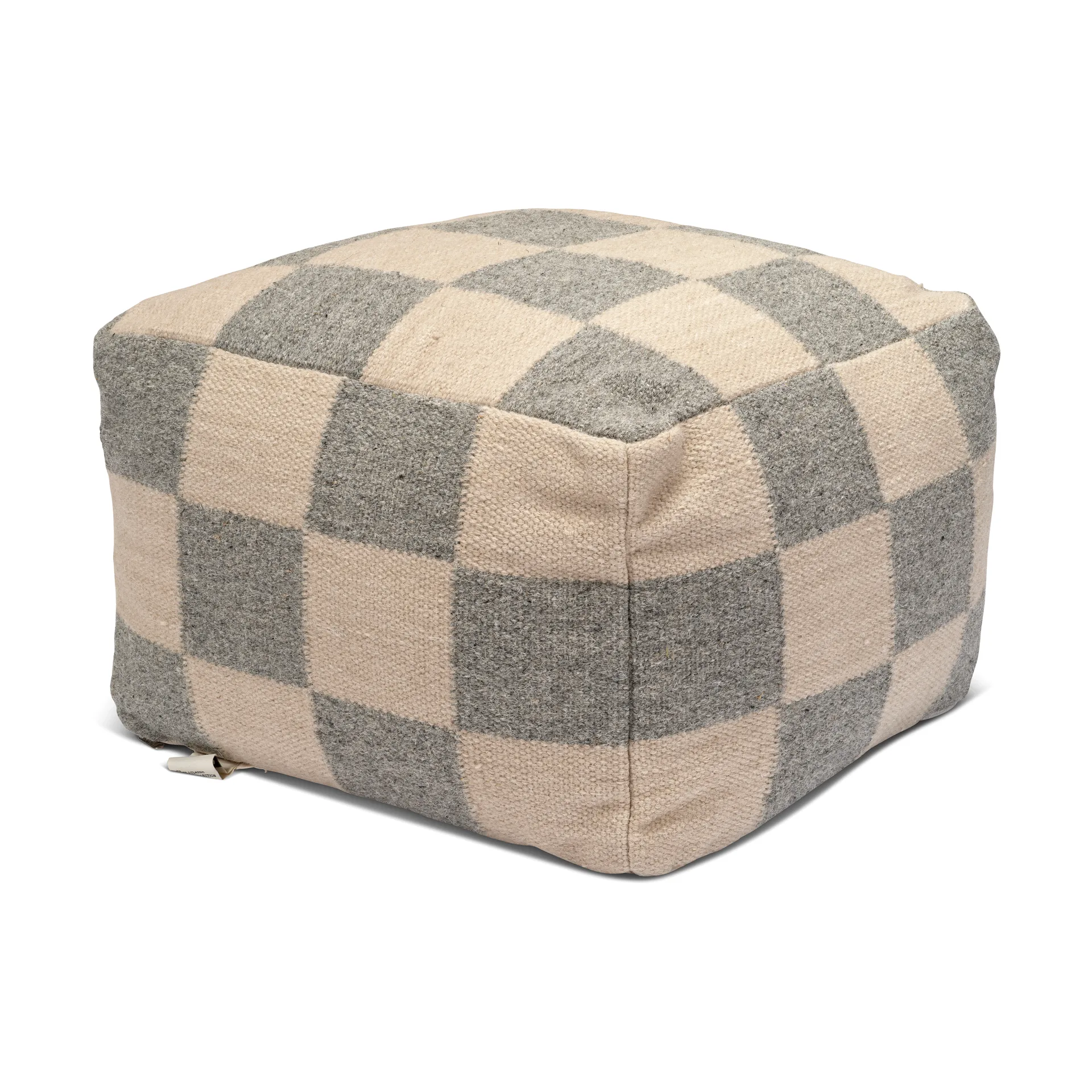 Square Pouf 50x50 cm, Grau-Natur Classic Collection
