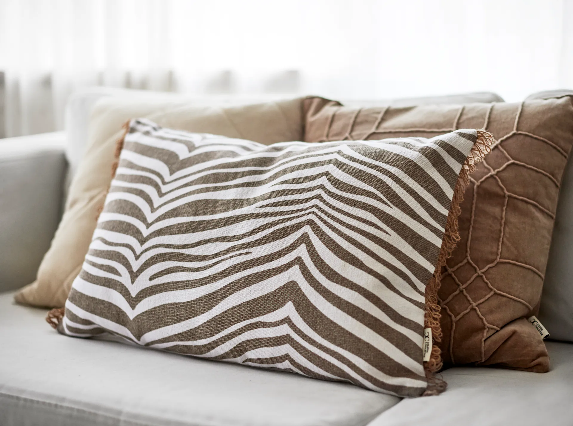 Zebra Kissen 40x60cm, Simply taupe (beige) Classic Collection