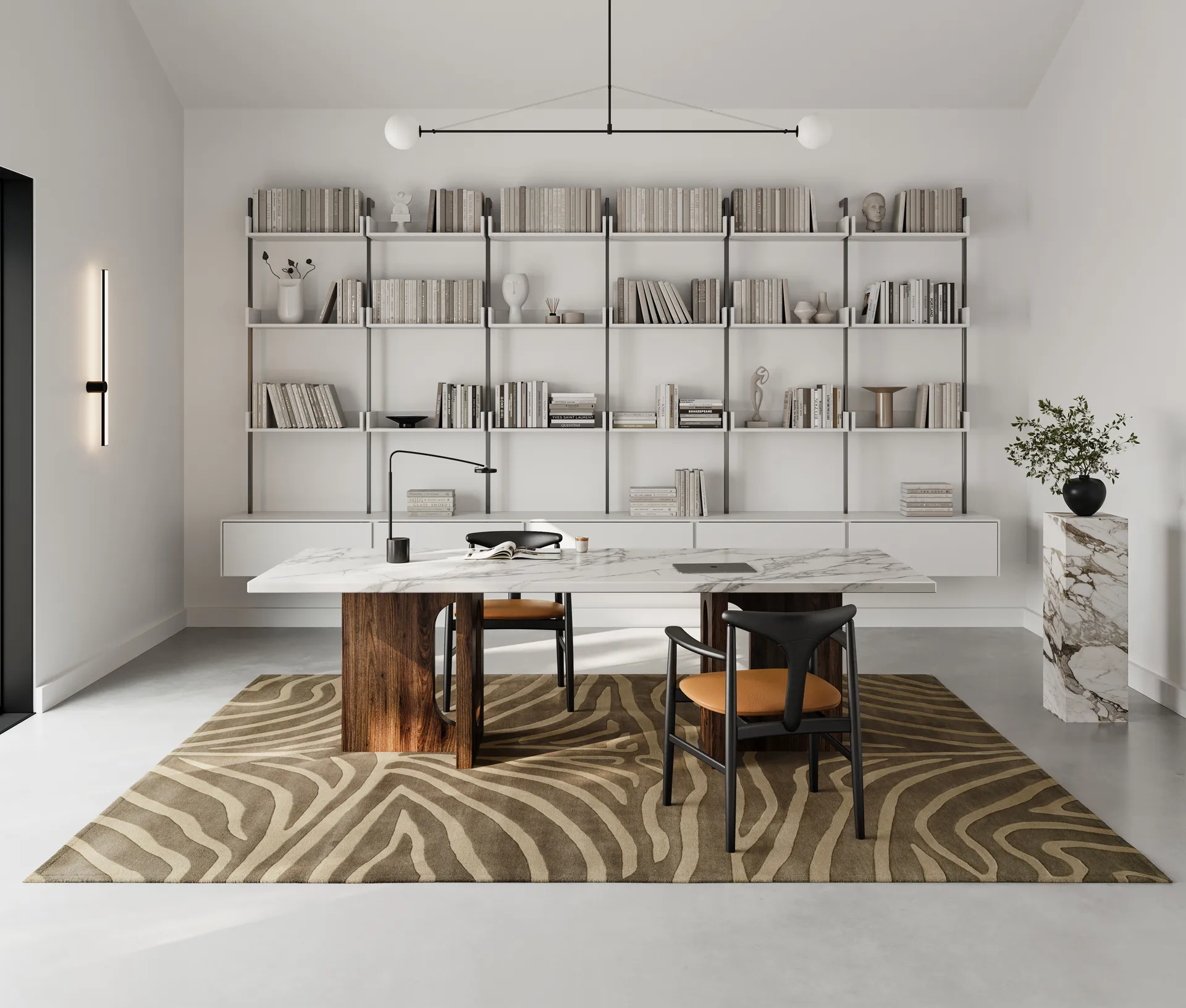 Zebra Teppich 250 x 350cm, Brown Classic Collection