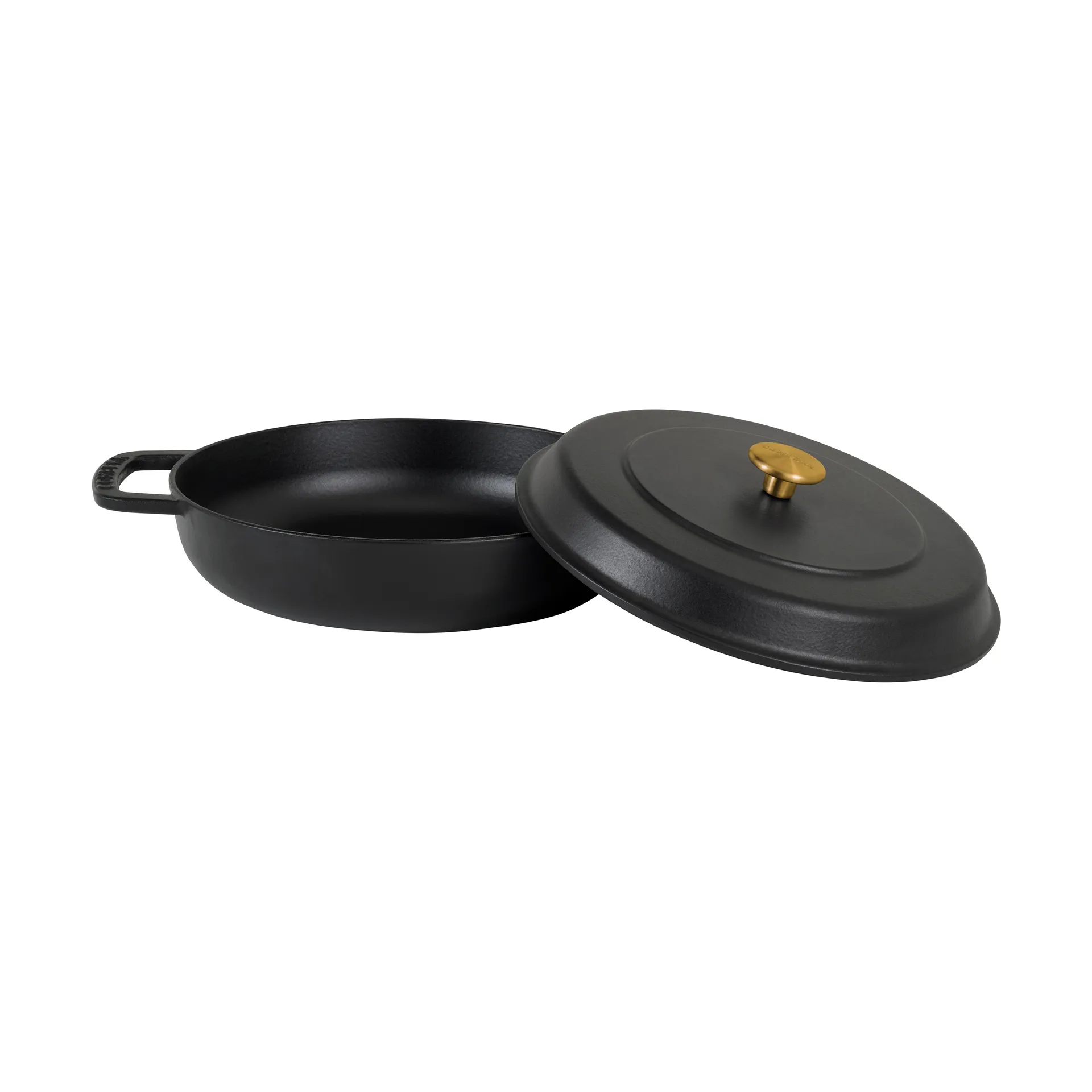 Combekk emaillierte Traktörpfanne Gusseisen Ø28 cm, Black-gold knob Combekk