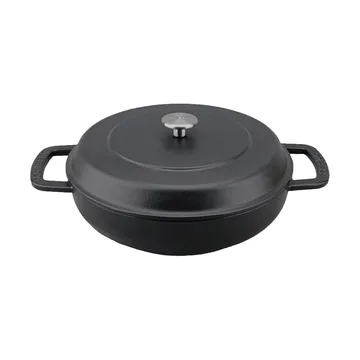 Combekk emaillierte Traktörpfanne Gusseisen Ø28 cm - Black-silver knob - Combekk