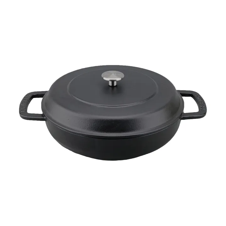 Combekk emaillierte Traktörpfanne Gusseisen Ø28 cm - Black-silver knob - Combekk