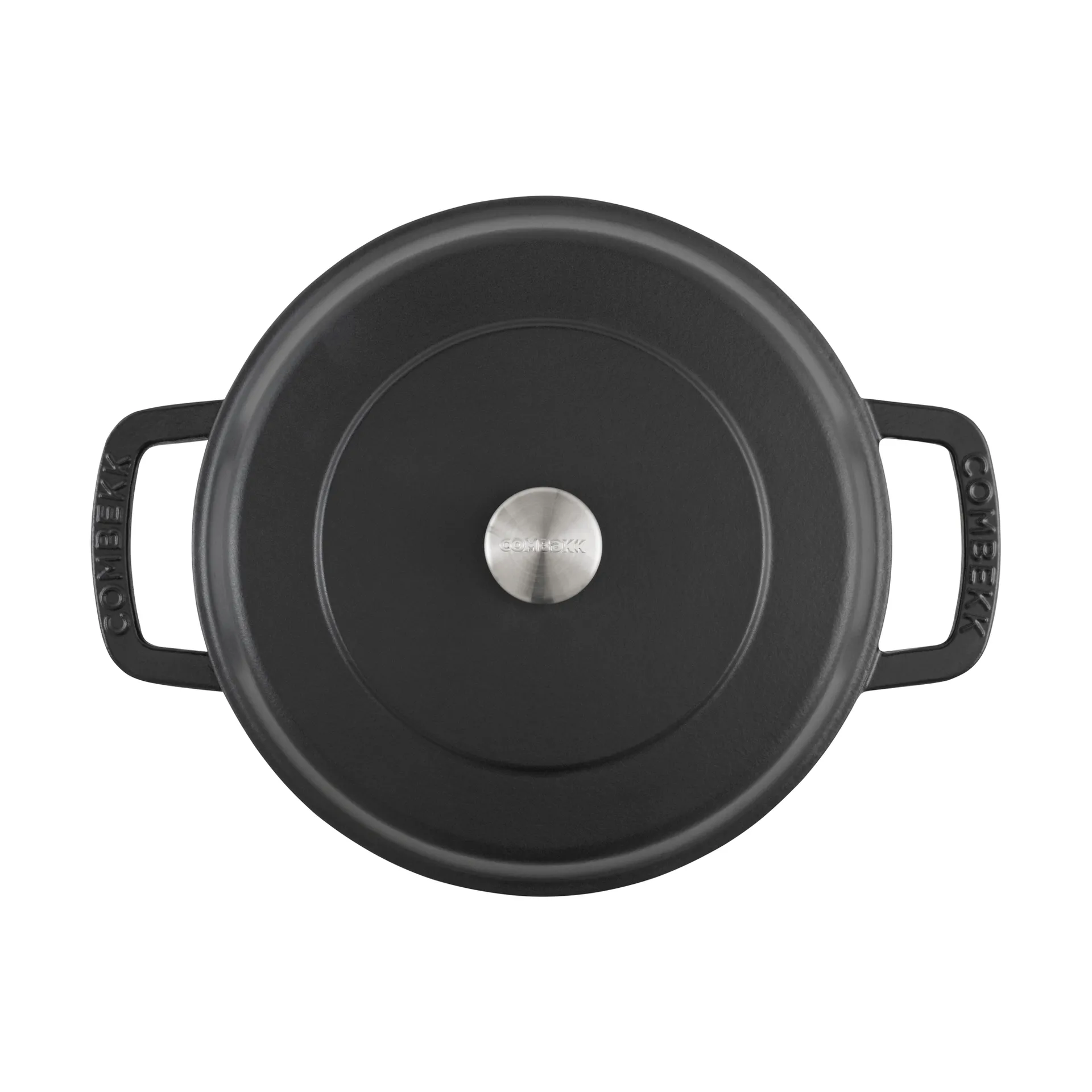 Combekk emaillierte Traktörpfanne Gusseisen Ø28 cm, Black-silver knob Combekk