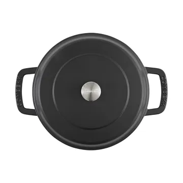 Combekk emaillierte Traktörpfanne Gusseisen Ø28 cm - Black-silver knob - Combekk