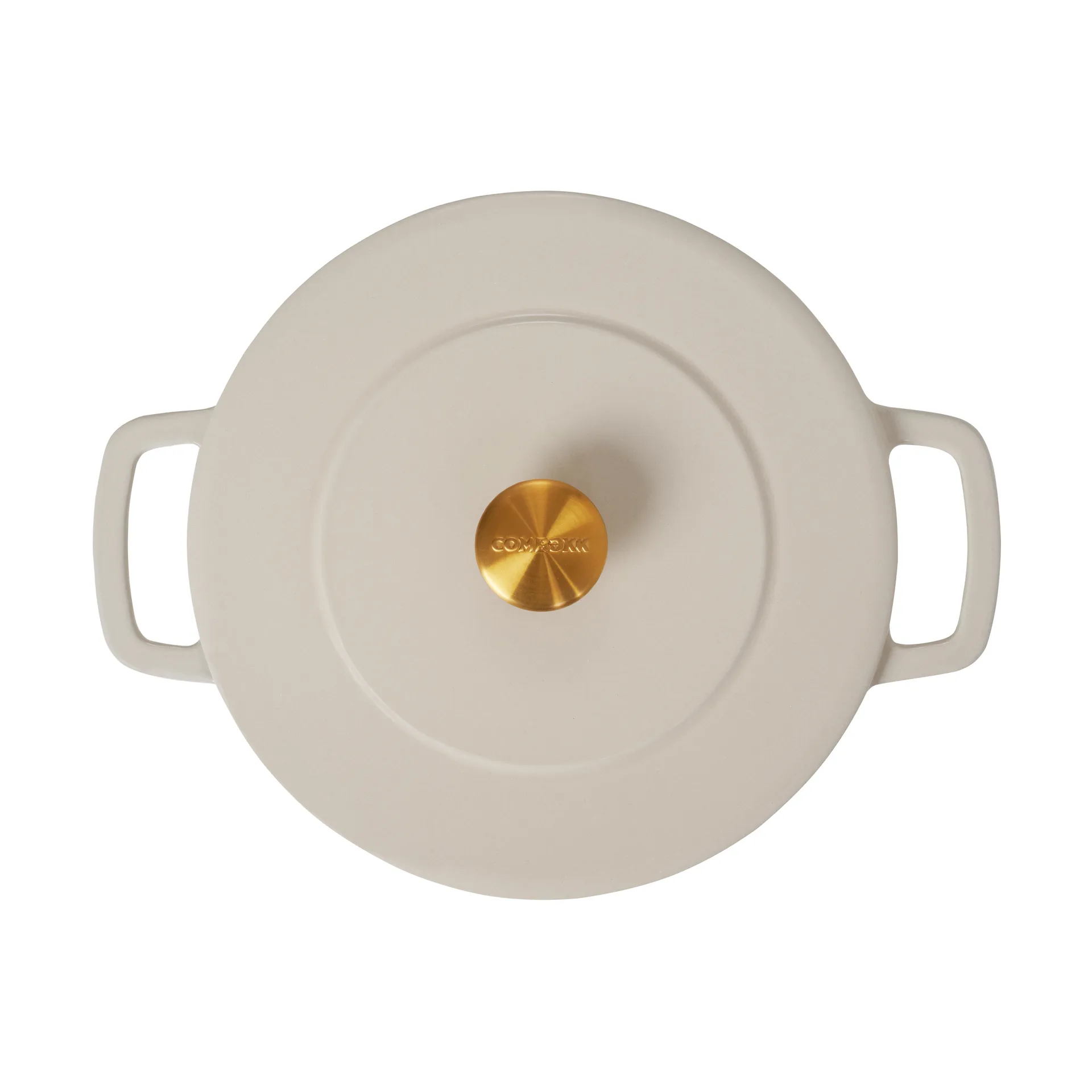 Combekk emaillierter Gusseisentopf Ø24 cm, Sand-gold knob Combekk