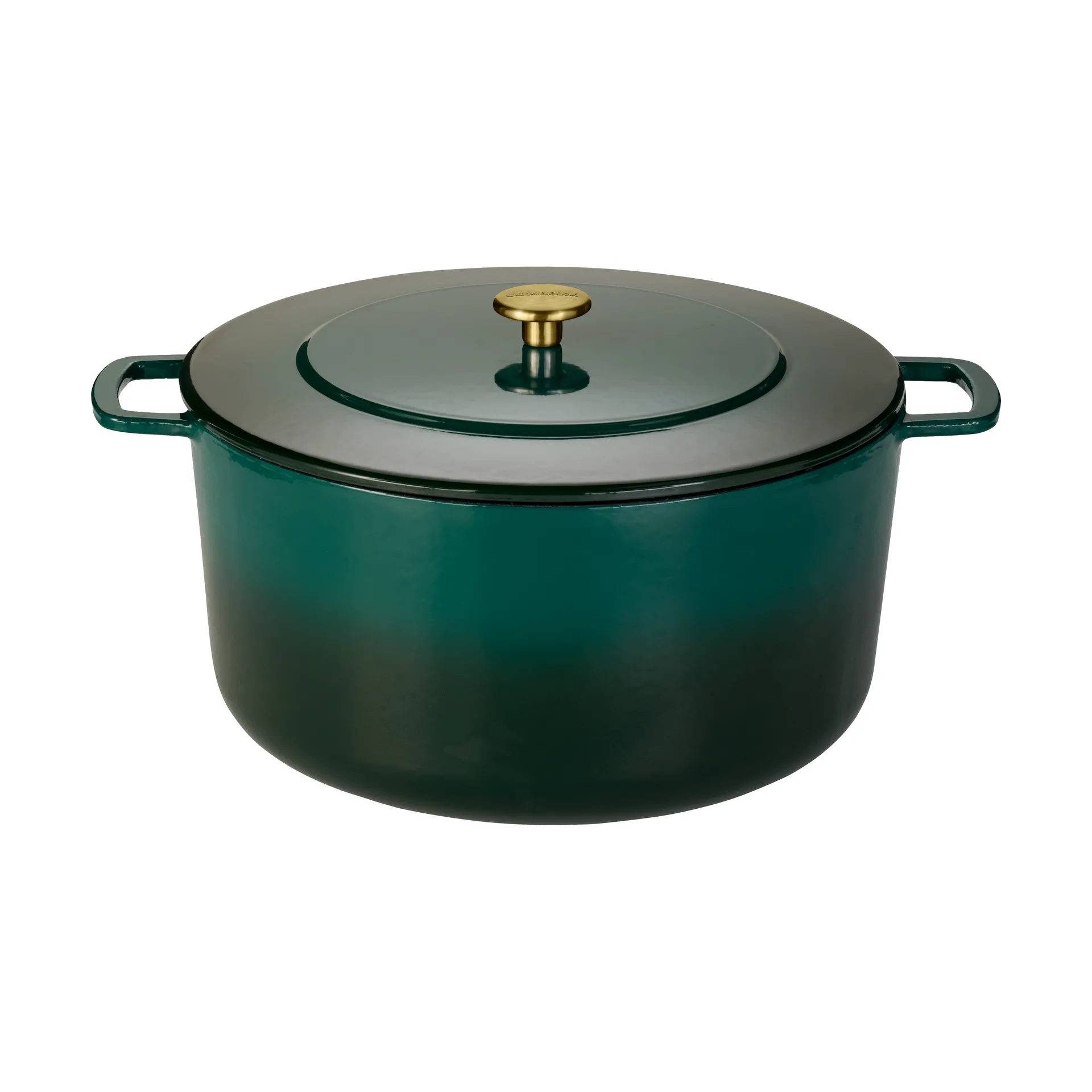 Combekk Emaillierter Gusseisentopf Ø32 cm, Holly Green-gold knob Combekk