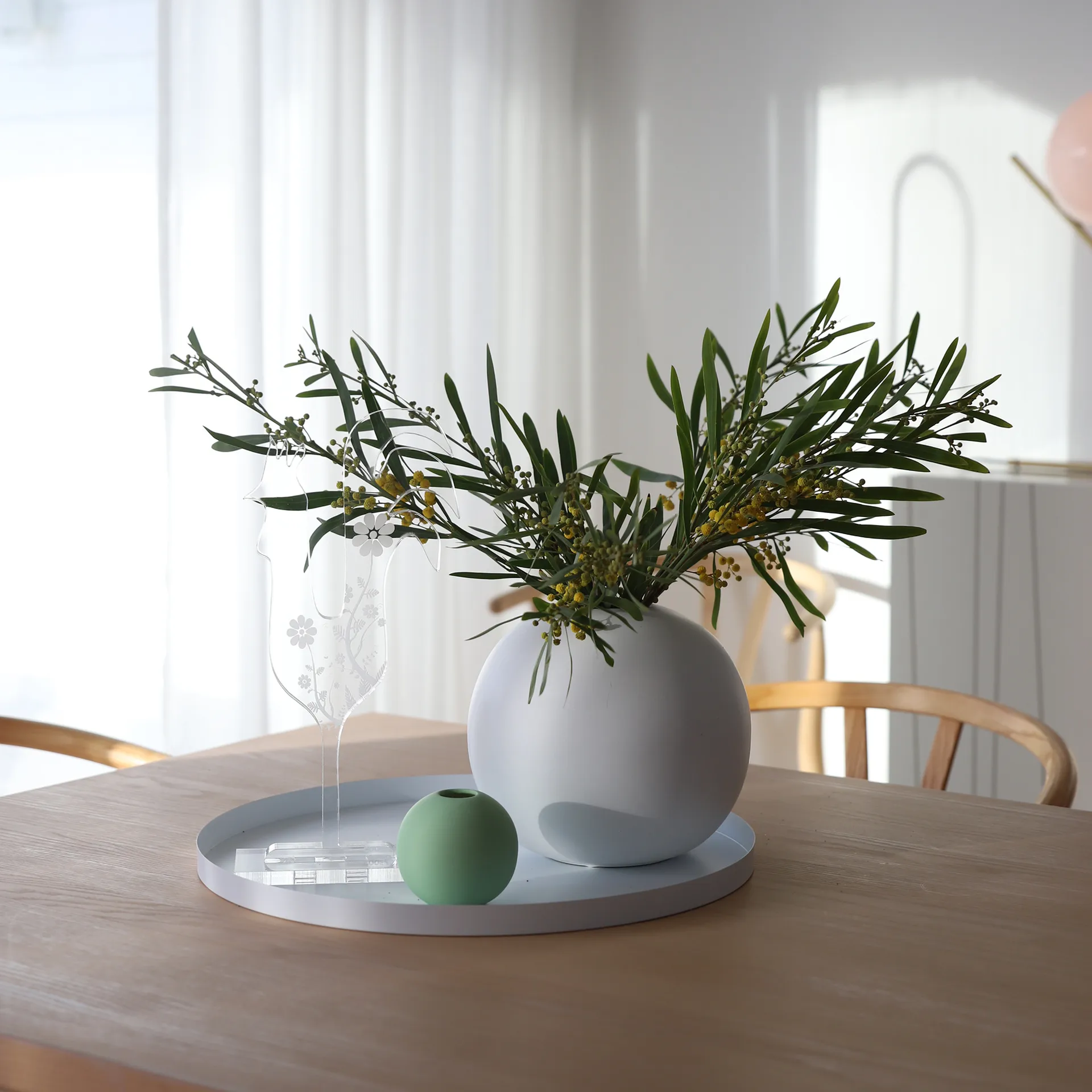 Cooee Tablett 40cm rund, White Cooee Design